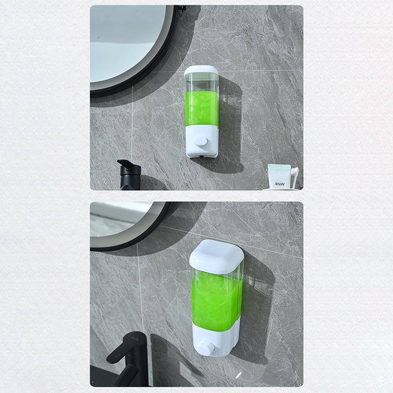Manual Liquid Soap Dispenser Wall-Mounted Hanging Container for Kitchen and Bathroom for Hand Soap and Lotion Easy to Install Large Capacity