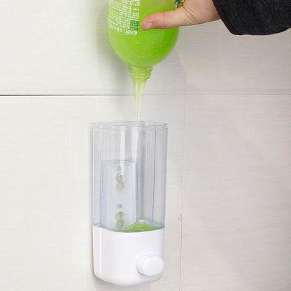 Manual Liquid Soap Dispenser Wall-Mounted Hanging Container for Kitchen and Bathroom for Hand Soap and Lotion Easy to Install Large Capacity