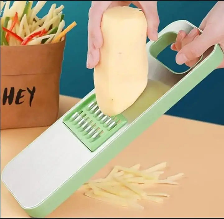 5 in 1 Vegetable Cutter & Slicer – Multifunctional Onion, Potato, Carrot & Garlic Cutter with Collection Bowl